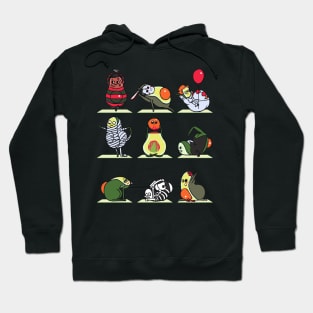 Avocado Yoga Halloween Monsters Hoodie